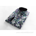 Slim Fit Brightly Colored Floral Pattern Men Shirt